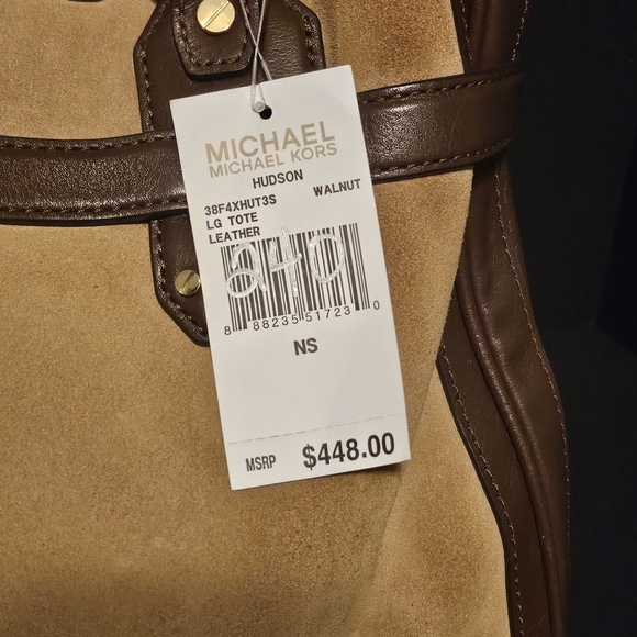 Michael Kors Hudson Brown and Tan Women's Bag - Picture 3 of 9